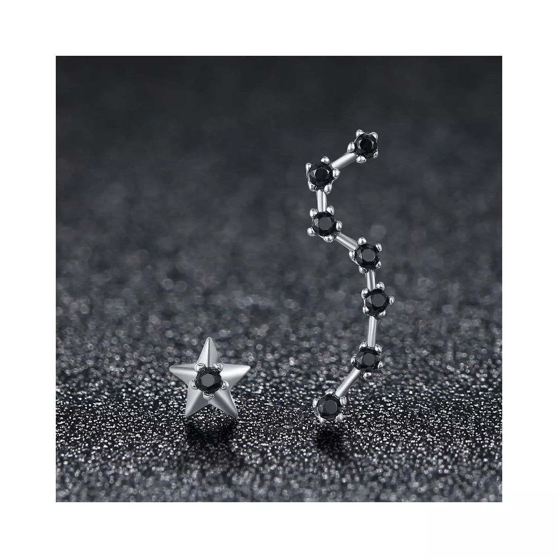 Cercei din argint Asymmetric Stars, Argint 925, Pentru Femei 1.28g
