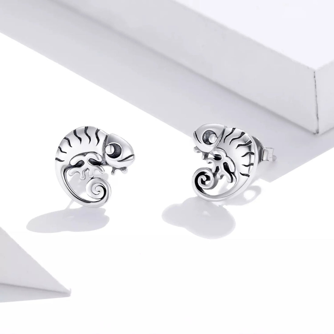Cercei din argint Baby Cameleon, Argint 925, Pentru Femei
