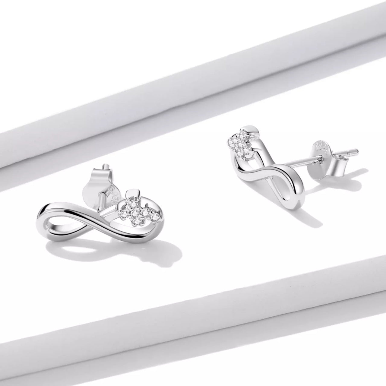 Cercei din argint Beautiful Infinite Symbol, Argint 925, Pentru Femei