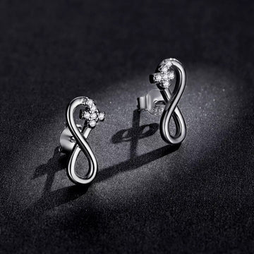 Cercei din argint Beautiful Infinite Symbol, Argint 925, Pentru Femei
