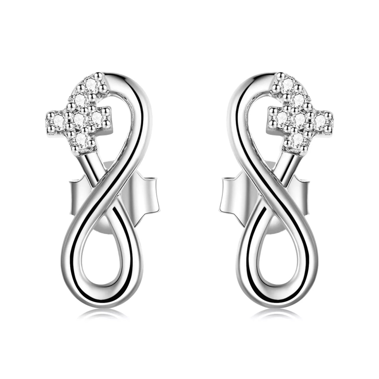 Cercei din argint Beautiful Infinite Symbol, Argint 925, Pentru Femei