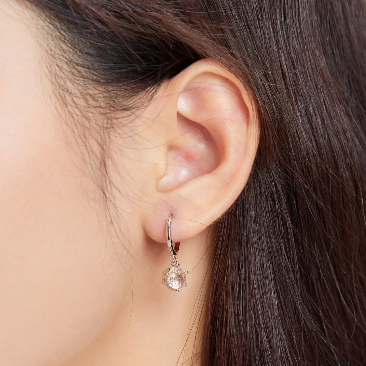Cercei din argint Beautiful Silver Crystals, Argint 925, Pentru Femei
