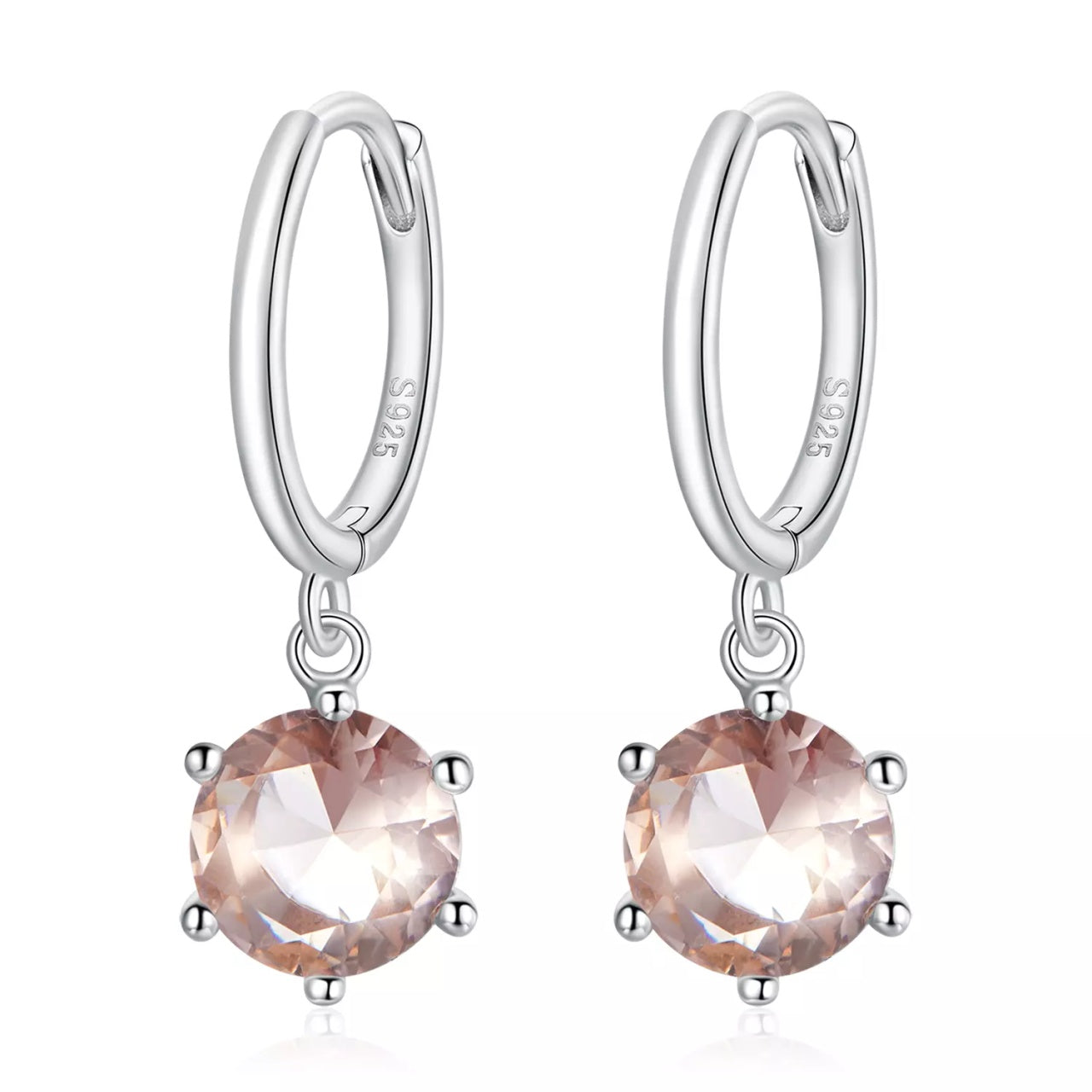 Cercei din argint Beautiful Silver Crystals, Argint 925, Pentru Femei
