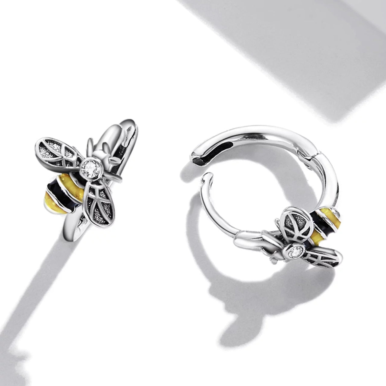 Cercei din argint Bee Buckles, Argint 925, Pentru Femei