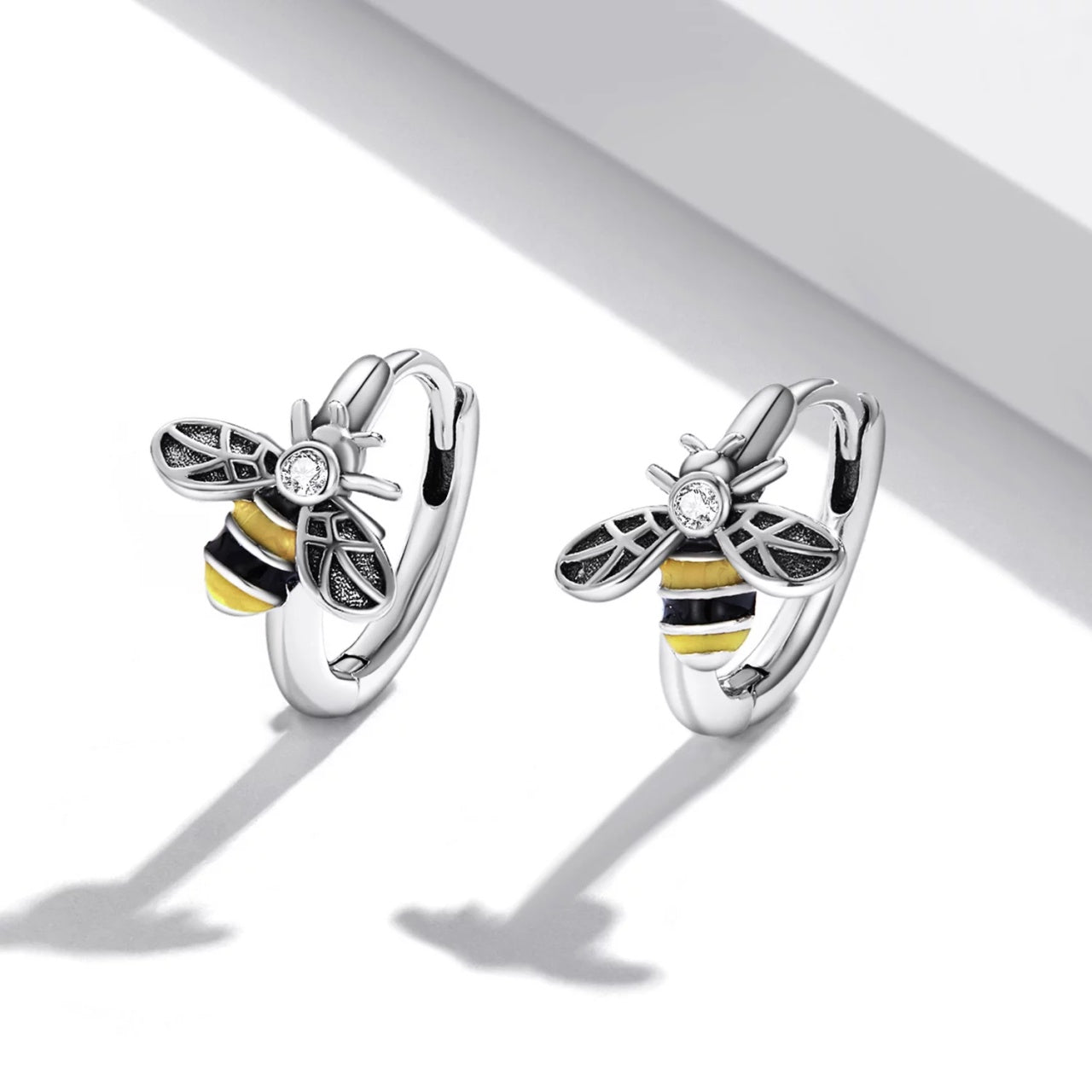 Cercei din argint Bee Buckles, Argint 925, Pentru Femei