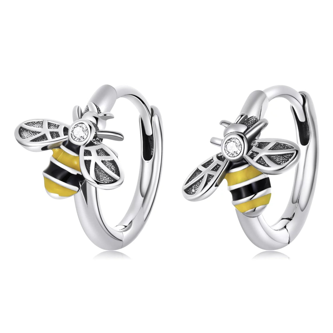 Cercei din argint Bee Buckles, Argint 925, Pentru Femei
