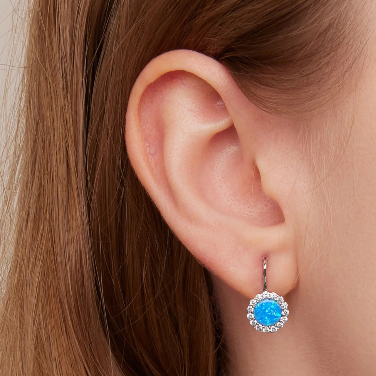 Cercei din argint Big Blue Droplets, Argint 925, Pentru Femei