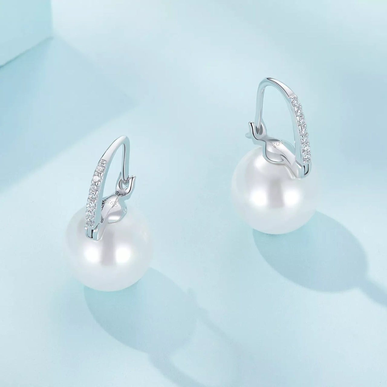 Cercei din argint Big Elegant Pearl, Argint 925, Pentru Femei