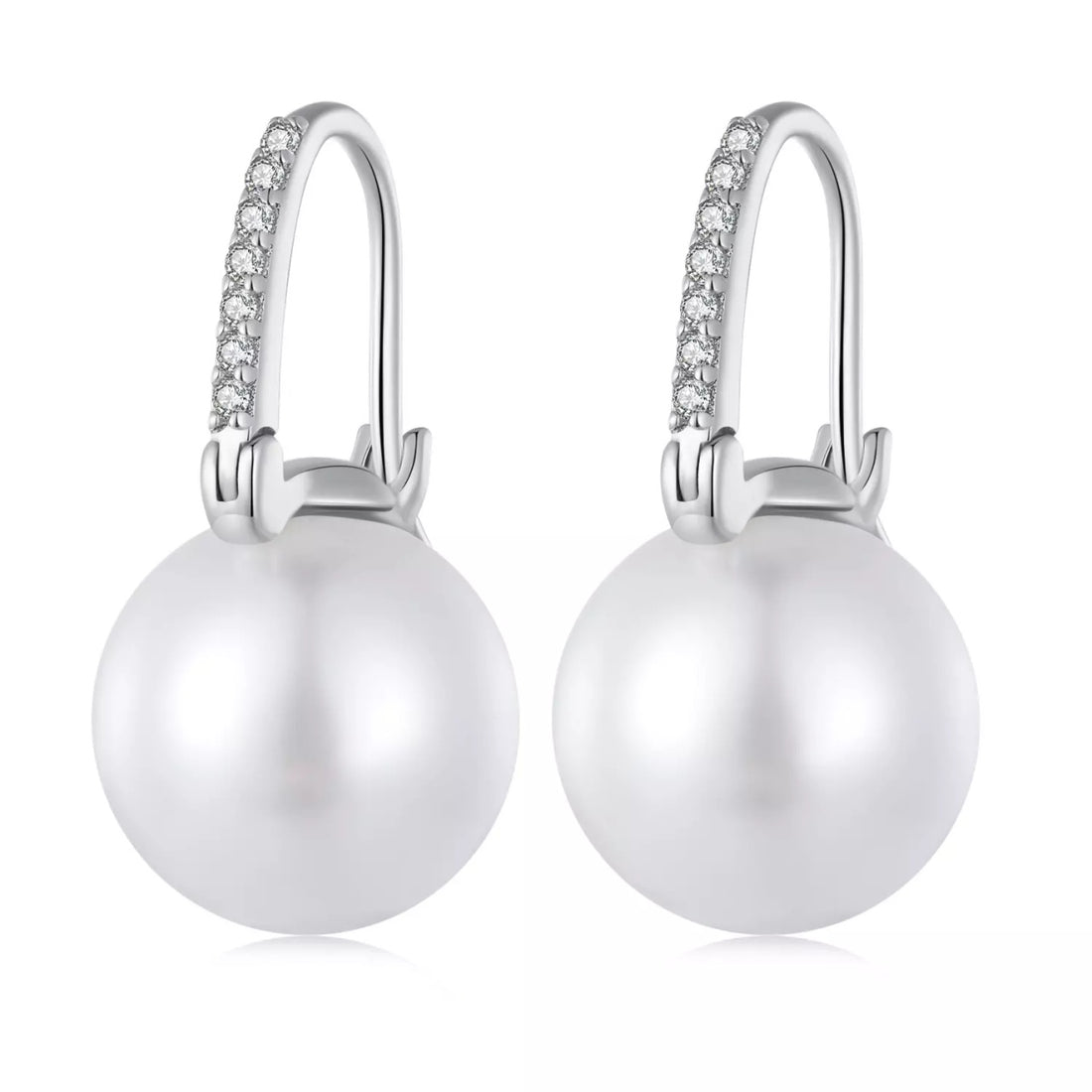 Cercei din argint Big Elegant Pearl, Argint 925, Pentru Femei
