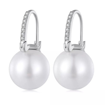Cercei din argint Big Elegant Pearl, Argint 925, Pentru Femei