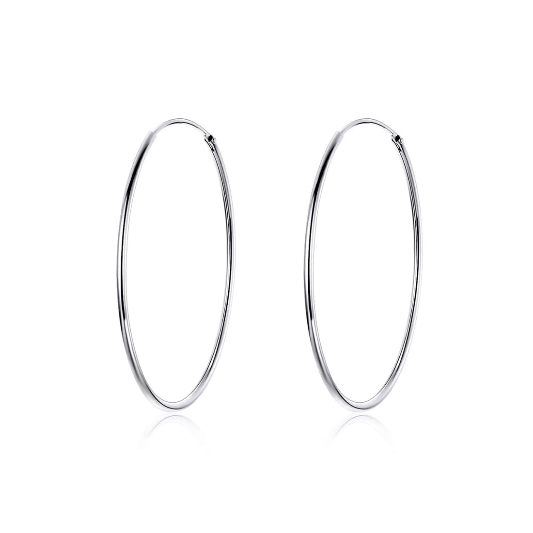 Cercei din argint Big Silver Hoops, Argint 925, Pentru Femei 1.70g