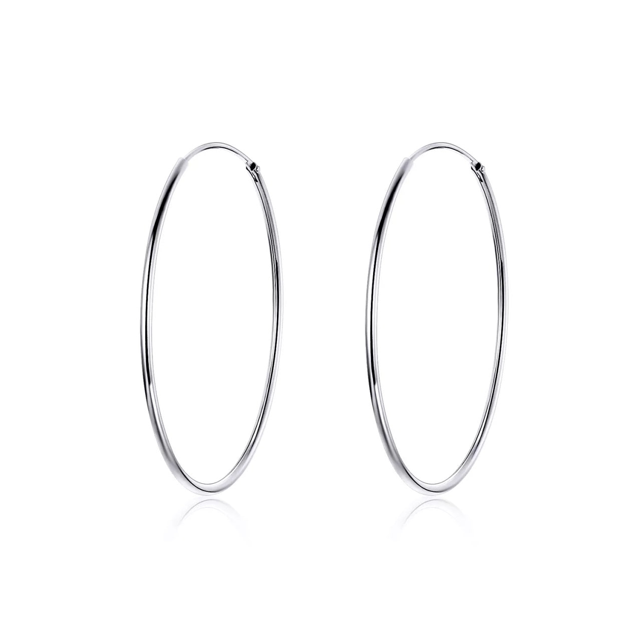 Cercei din argint Big Silver Hoops, Argint 925, Pentru Femei 1.70g