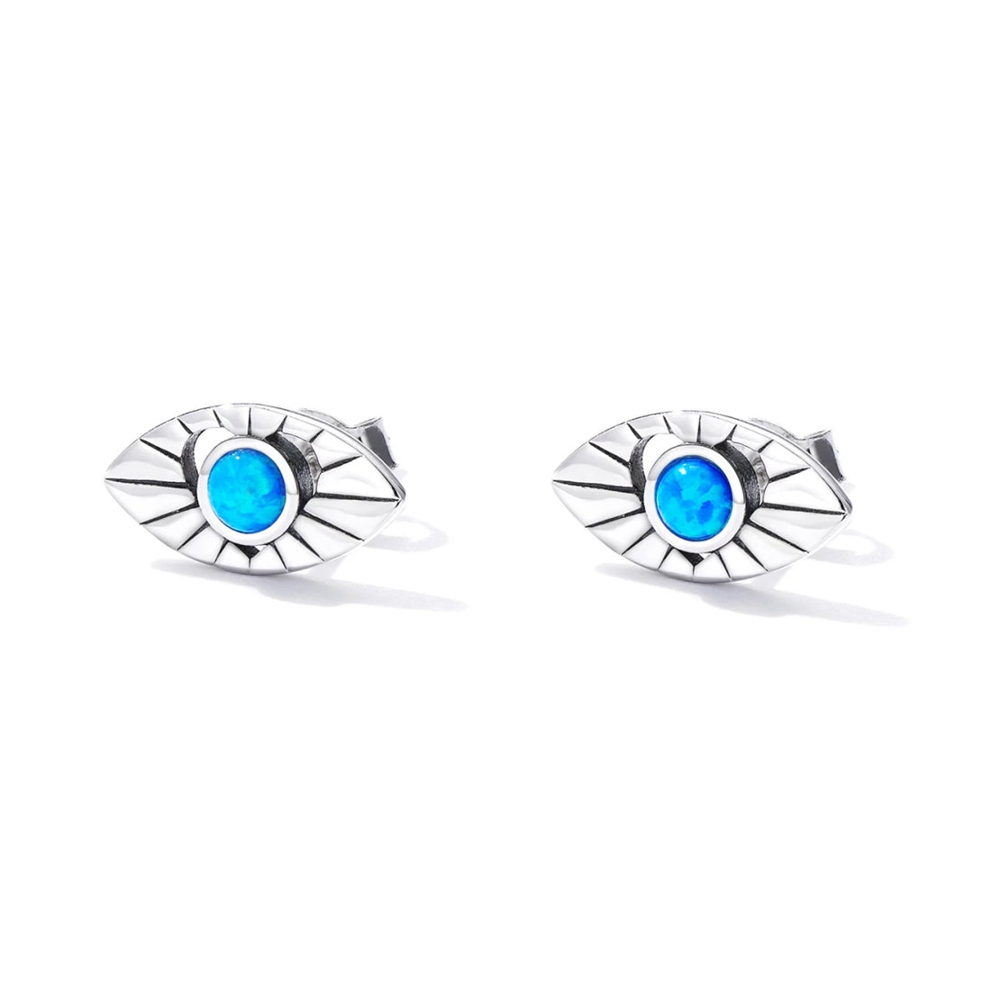 Cercei din argint Blue Evil Eyes, Argint 925, Pentru Femei
