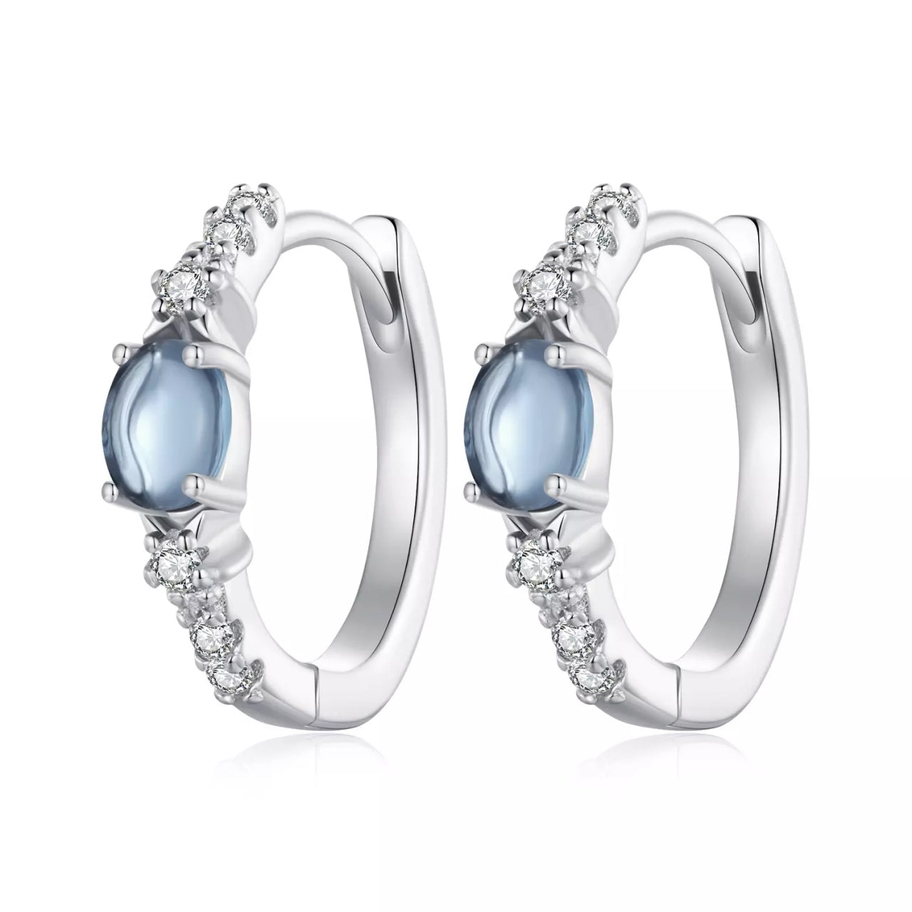 Cercei din argint Blue Gem, Argint 925, Pentru Femei