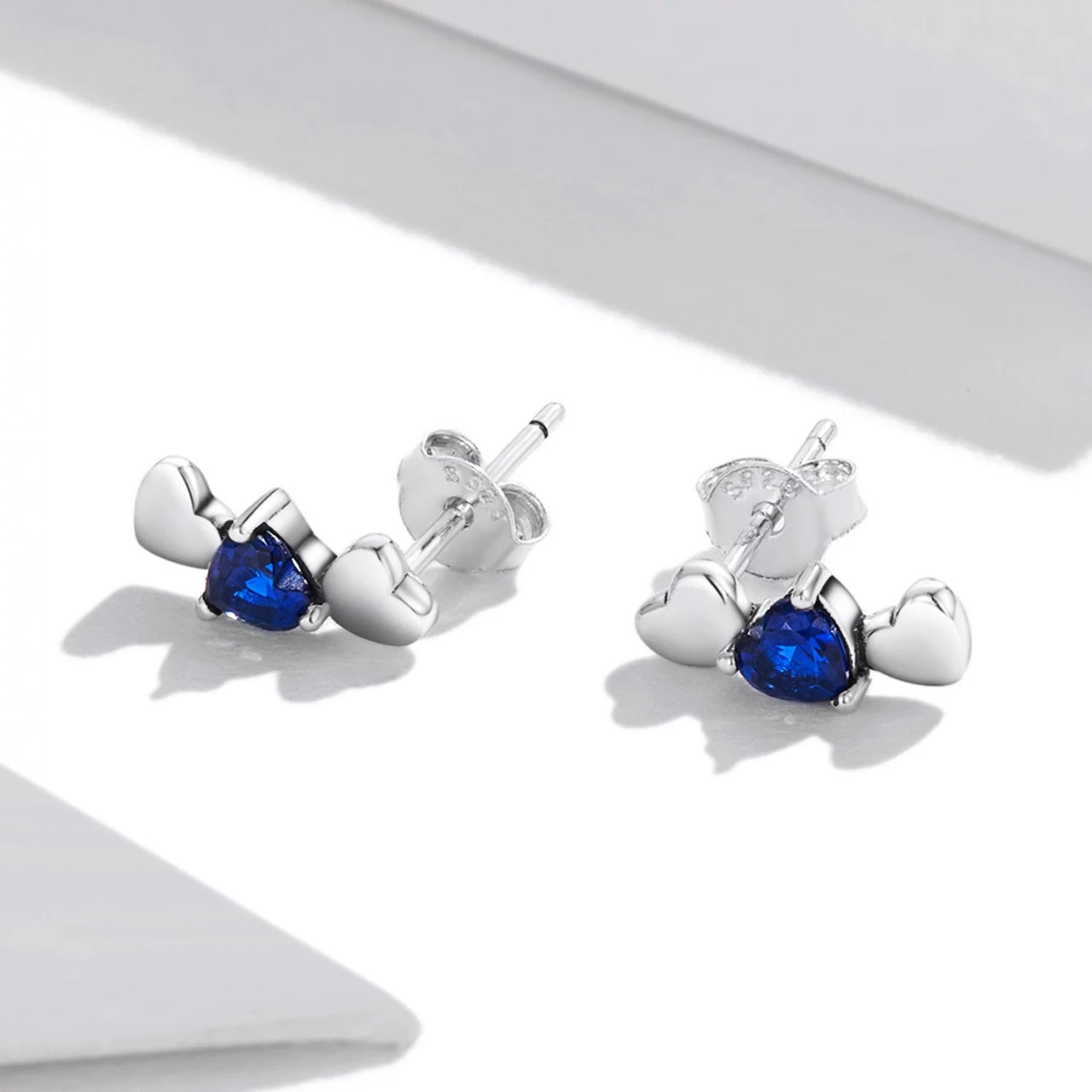 Cercei din argint Blue Love Crystal, Argint 925, Pentru Femei