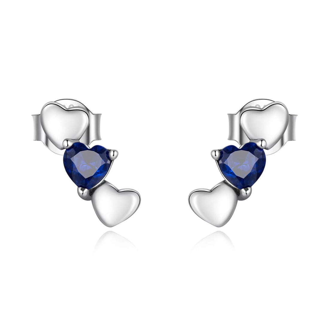 Cercei din argint Blue Love Crystal, Argint 925, Pentru Femei