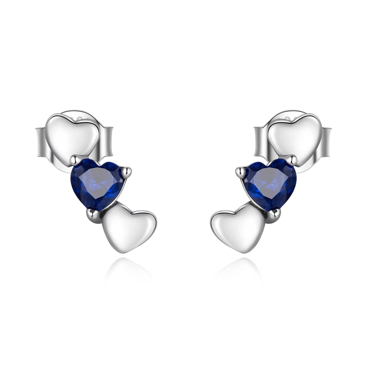 Cercei din argint Blue Love Crystal, Argint 925, Pentru Femei