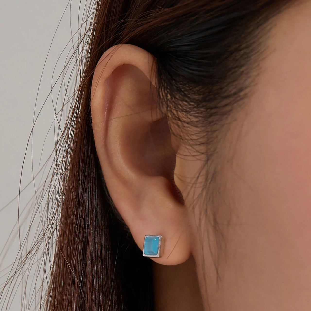 Cercei din argint Blue Squares, Argint 925, Pentru Femei