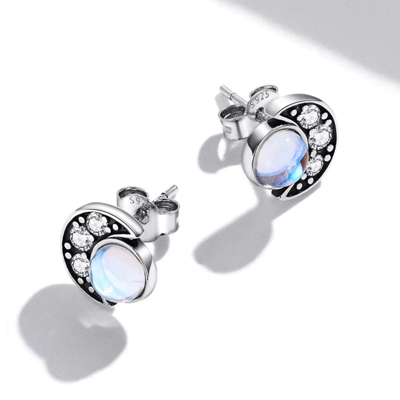 Cercei din argint Bright Moon, Argint 925, Pentru Femei