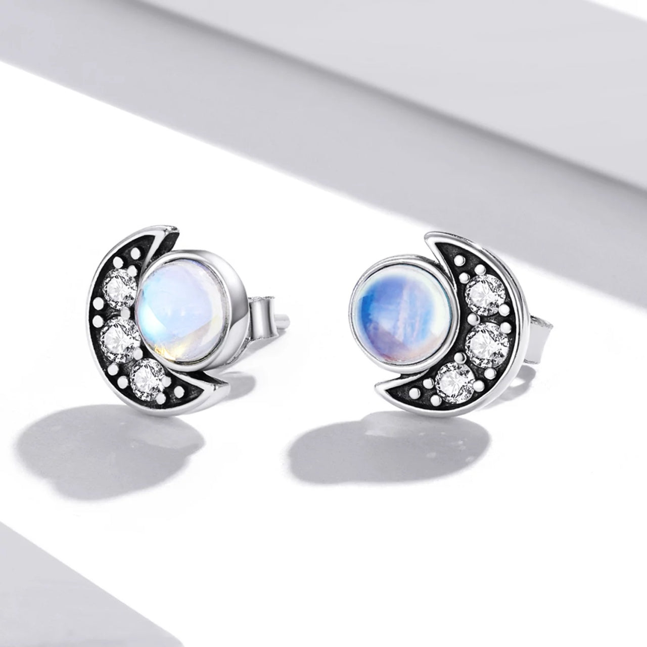 Cercei din argint Bright Moon, Argint 925, Pentru Femei