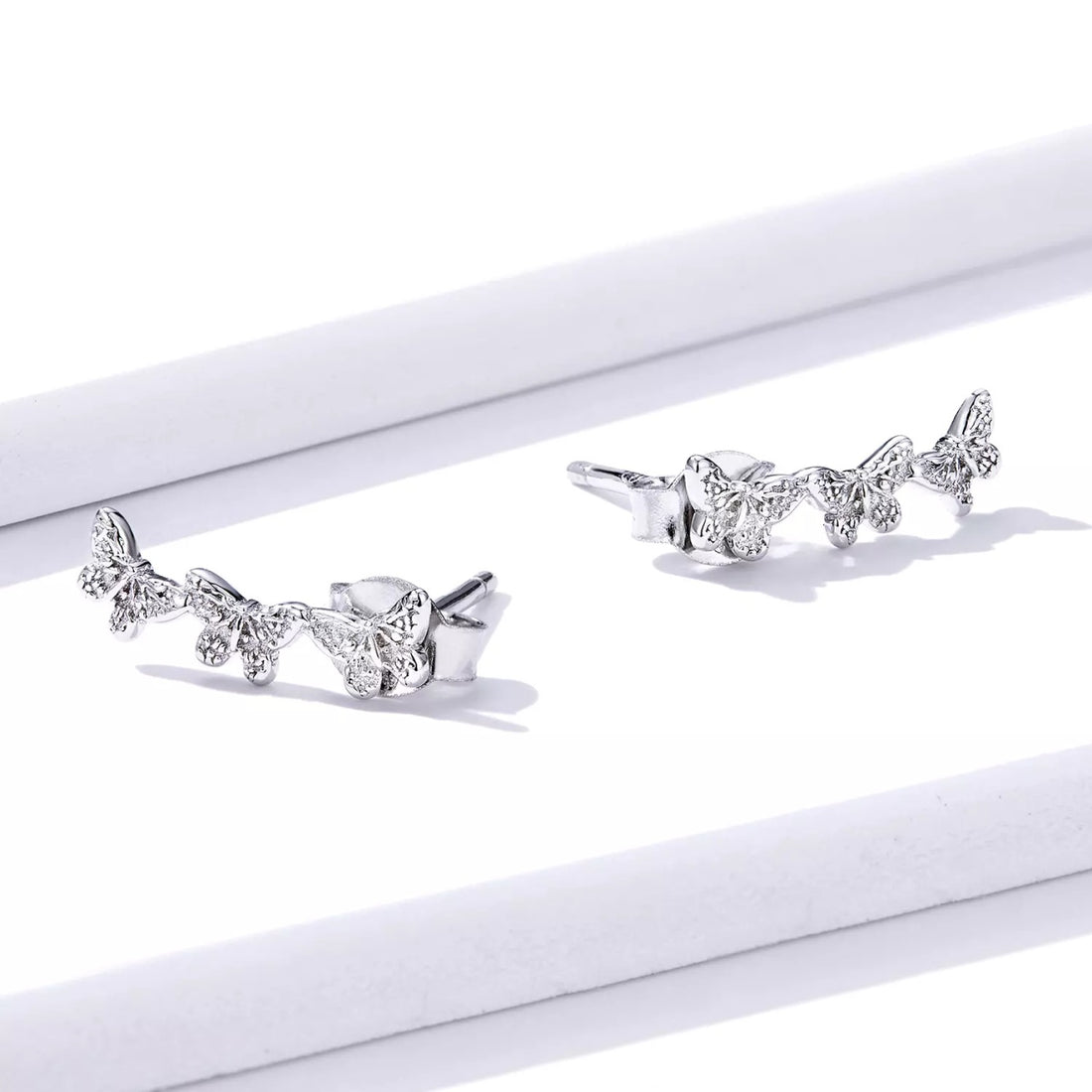 Cercei din argint Butterfly Trio, Argint 925, Pentru Femei