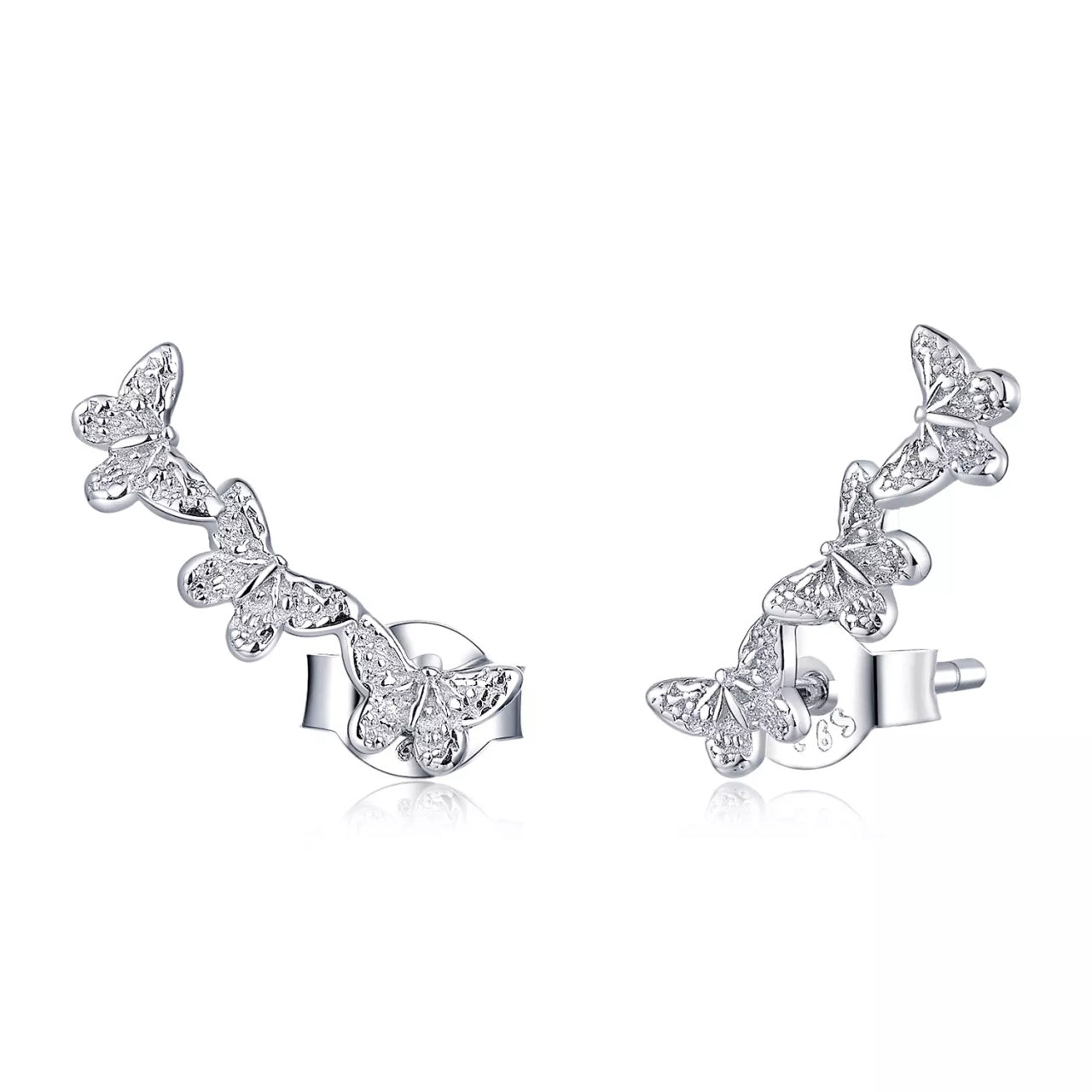 Cercei din argint Butterfly Trio, Argint 925, Pentru Femei