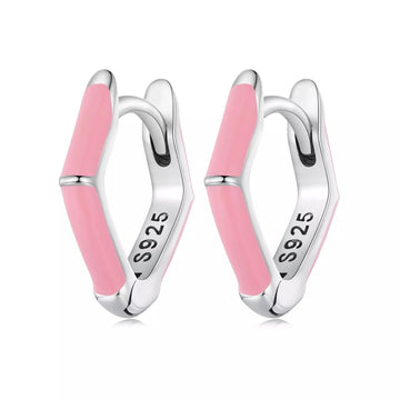 Cercei din argint Candy Hoops, Argint 925, Pentru Femei