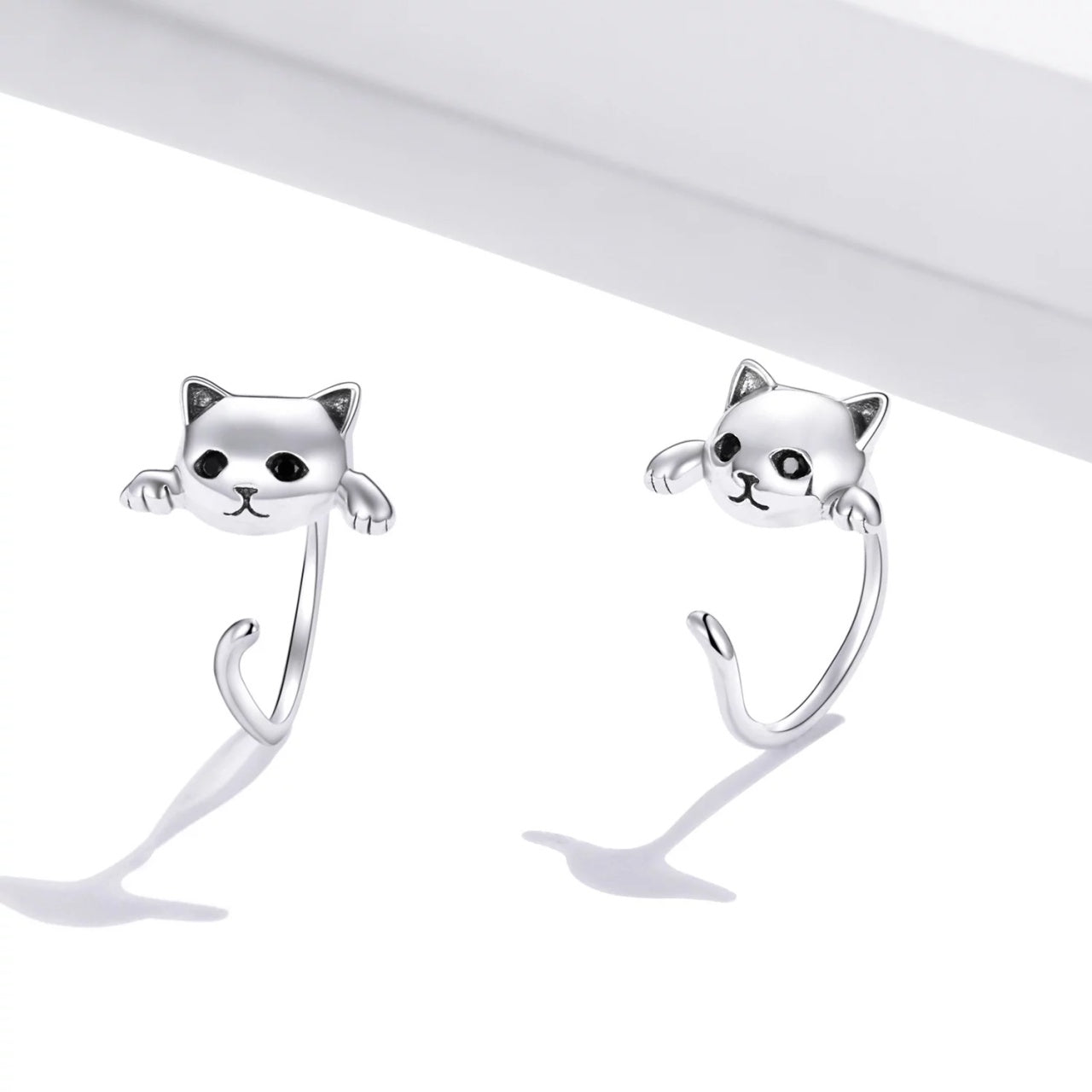 Cercei din argint Cats Cuffs, Argint 925, Pentru Femei 1.31g