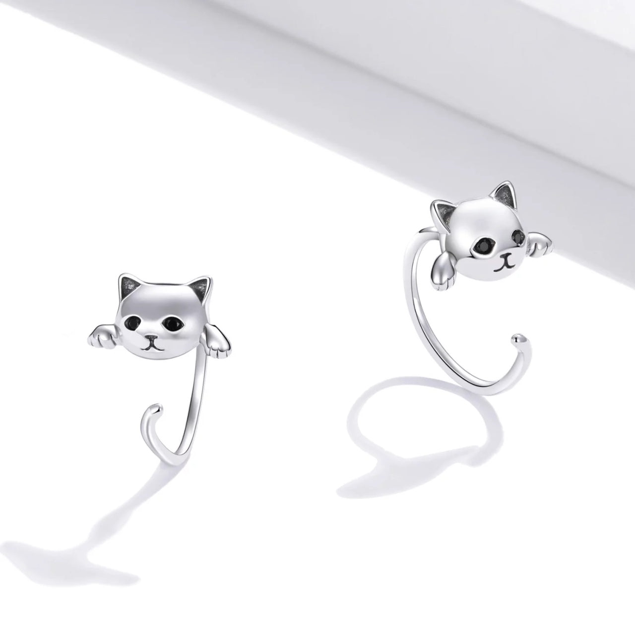 Cercei din argint Cats Cuffs, Argint 925, Pentru Femei 1.31g