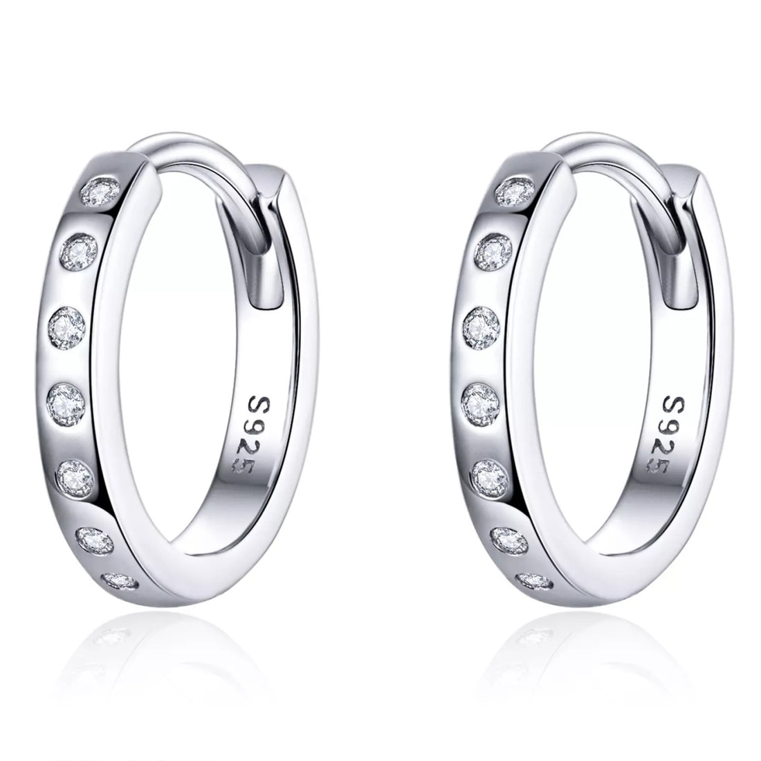 Cercei din argint Classic Hoops, Argint 925, Pentru Femei