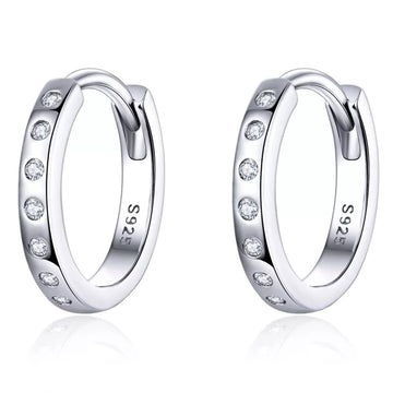 Cercei din argint Classic Hoops, Argint 925, Pentru Femei