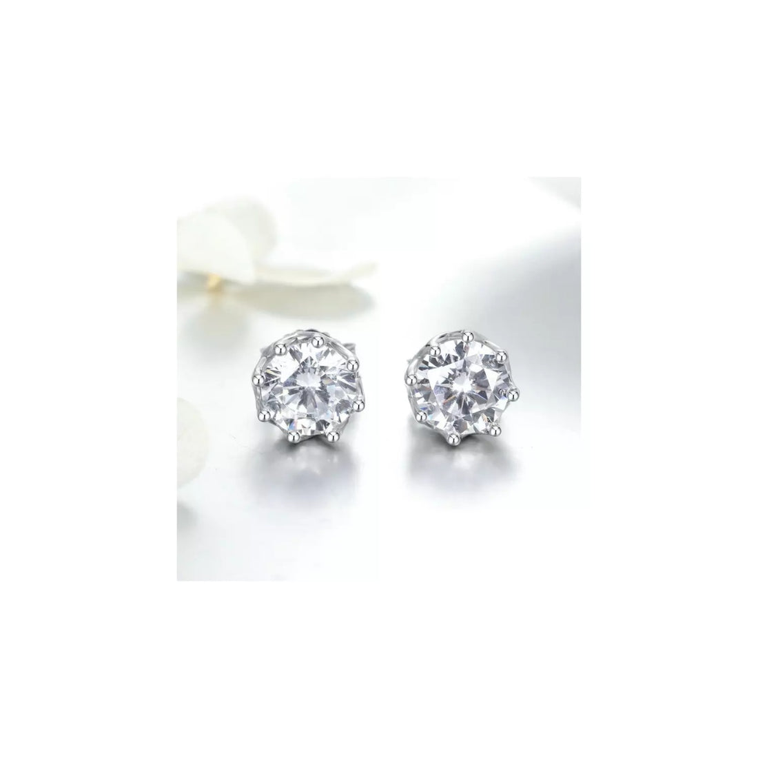 Cercei din argint Clear Classic Studs, Argint 925, Pentru Femei