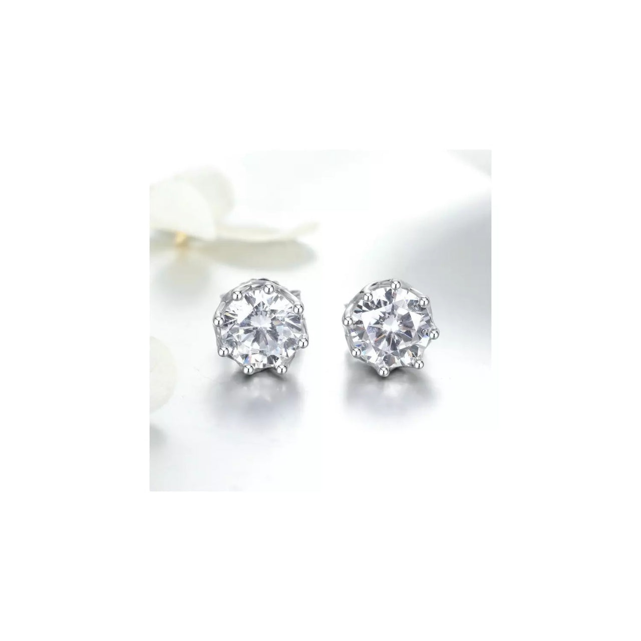 Cercei din argint Clear Classic Studs, Argint 925, Pentru Femei