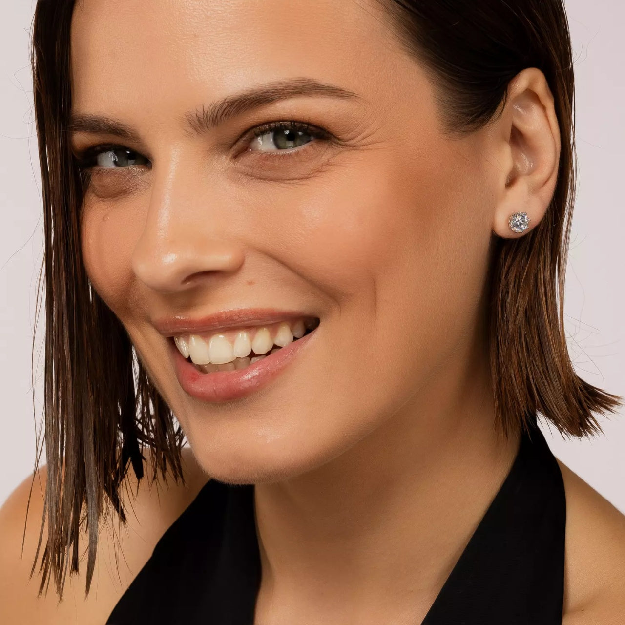 Cercei din argint Clear Classic Studs, Argint 925, Pentru Femei