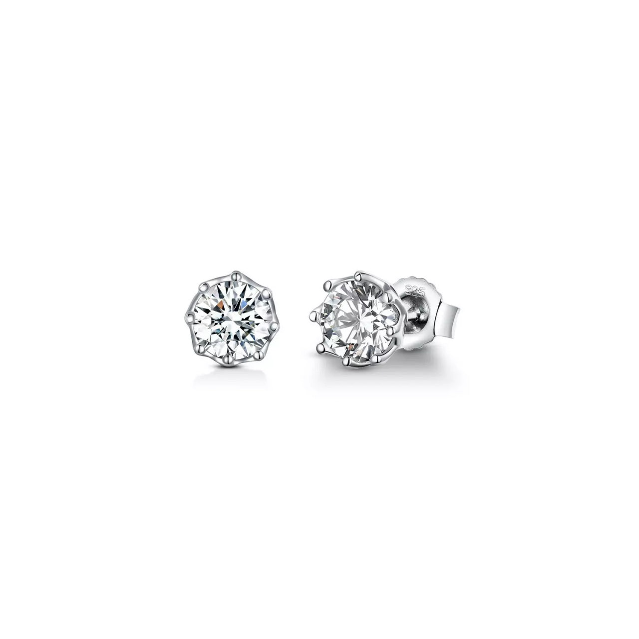 Cercei din argint Clear Classic Studs, Argint 925, Pentru Femei