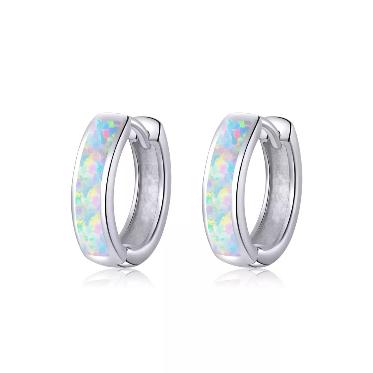 Cercei din argint Color Hoops, Argint 925, Pentru Femei