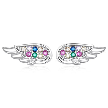 Cercei din argint Colorful Wings, Argint 925, Pentru Femei