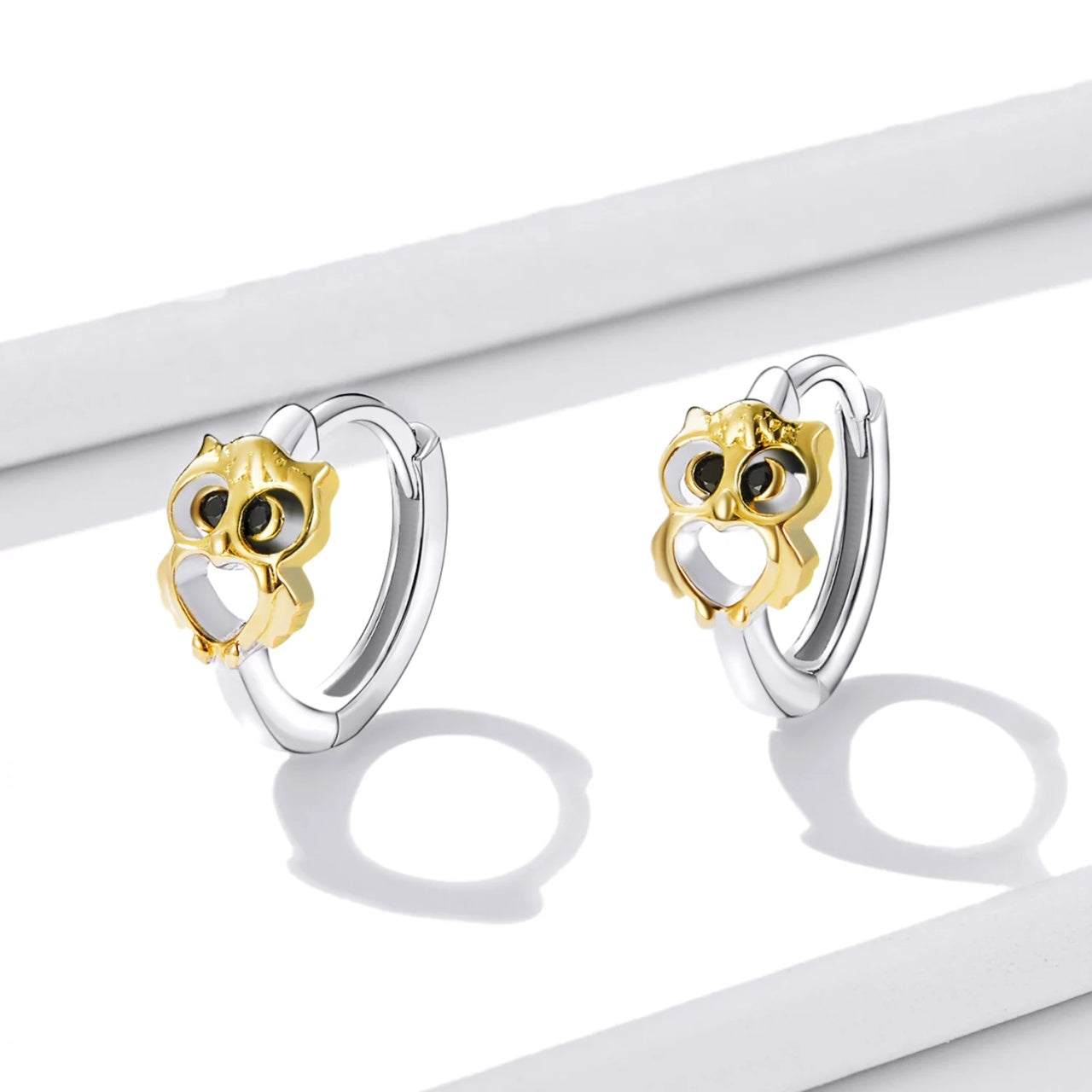 Cercei din argint Creative Owl, Argint 925, Pentru Femei