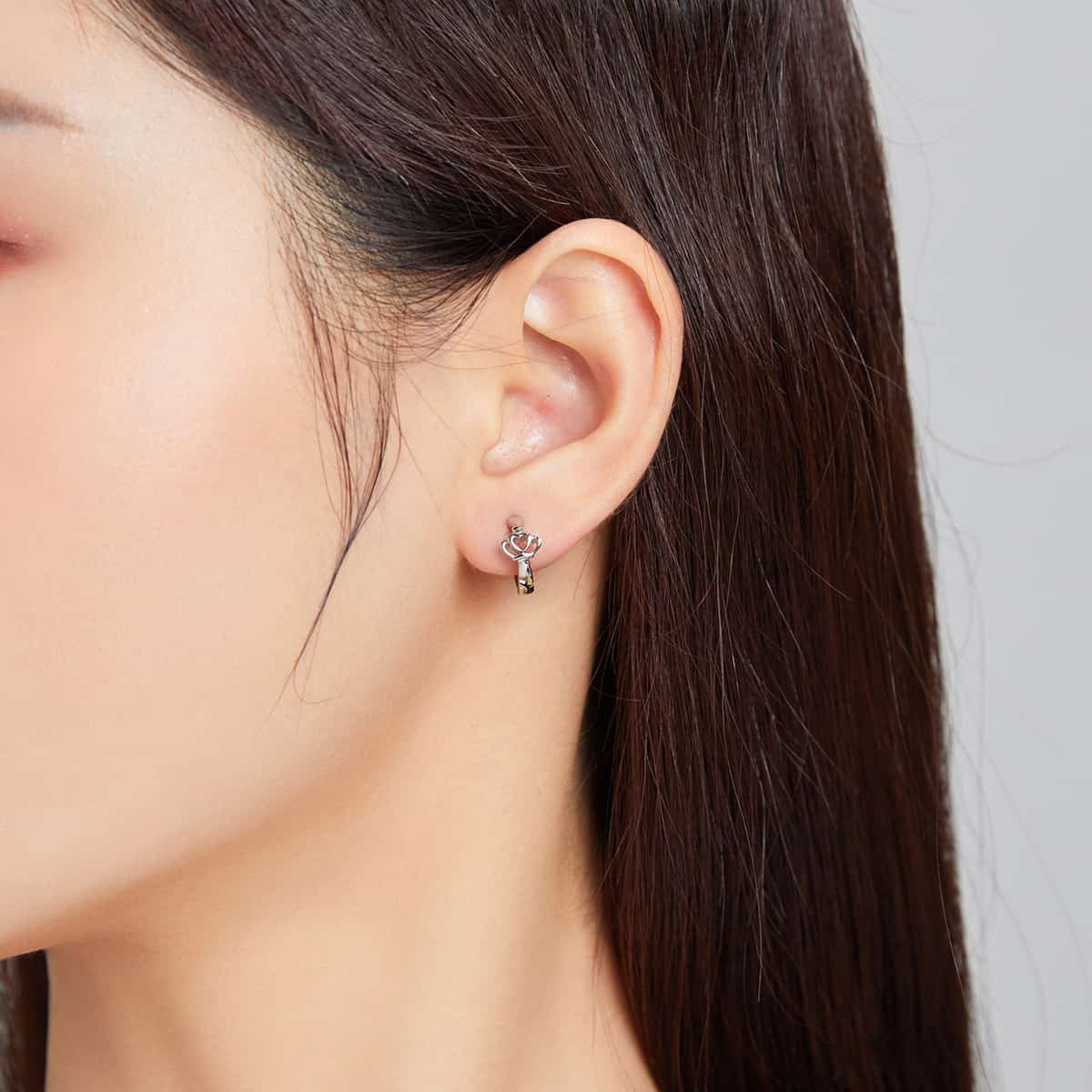 Cercei din Argint 925 -Crown ear buckles 1.7g