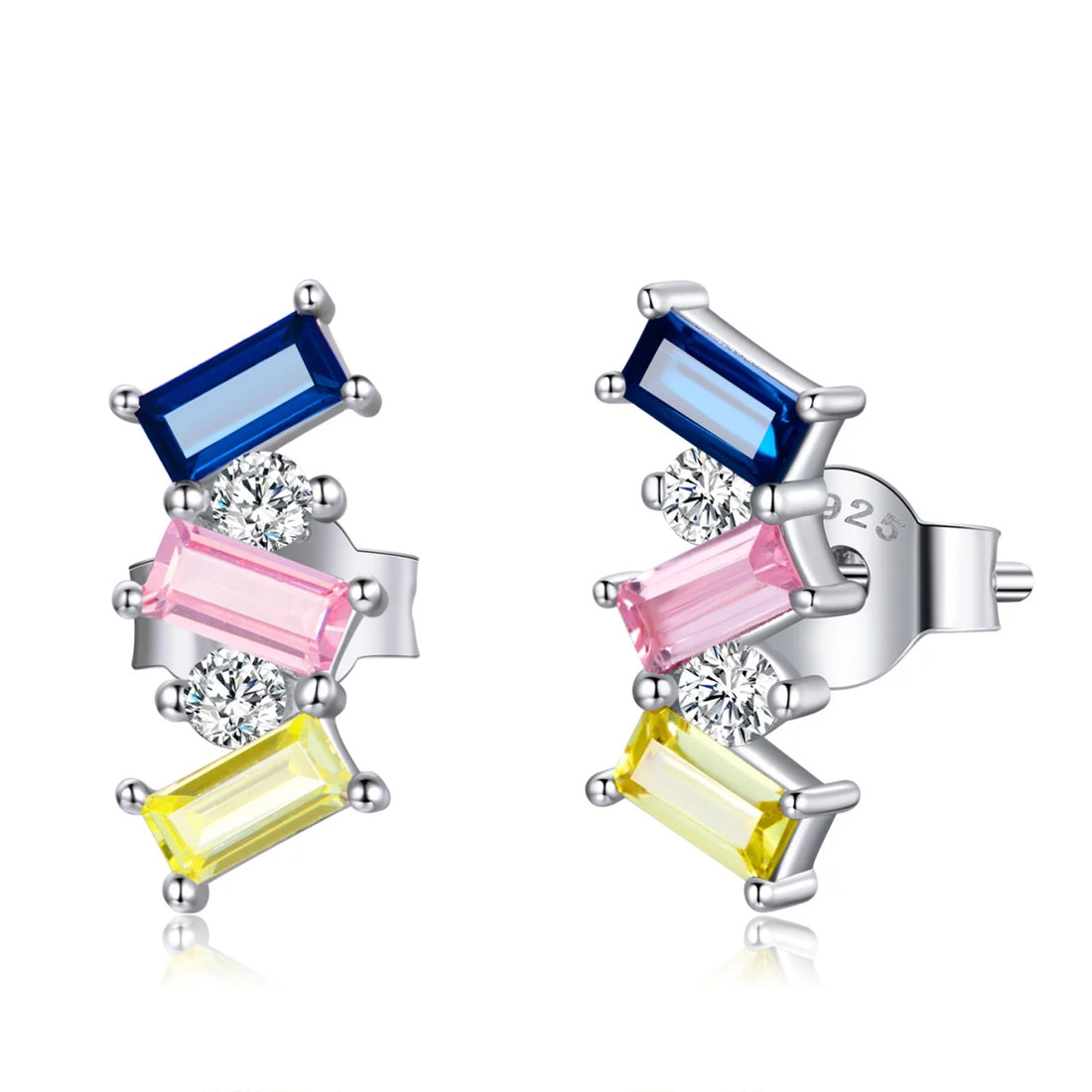 Cercei din argint Crystal Colors, Argint 925, Pentru Femei