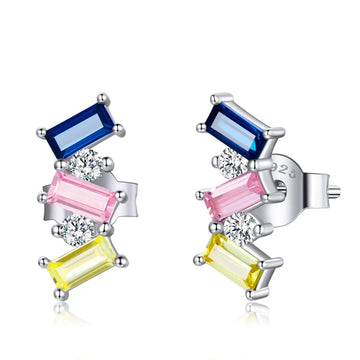 Cercei din argint Crystal Colors, Argint 925, Pentru Femei