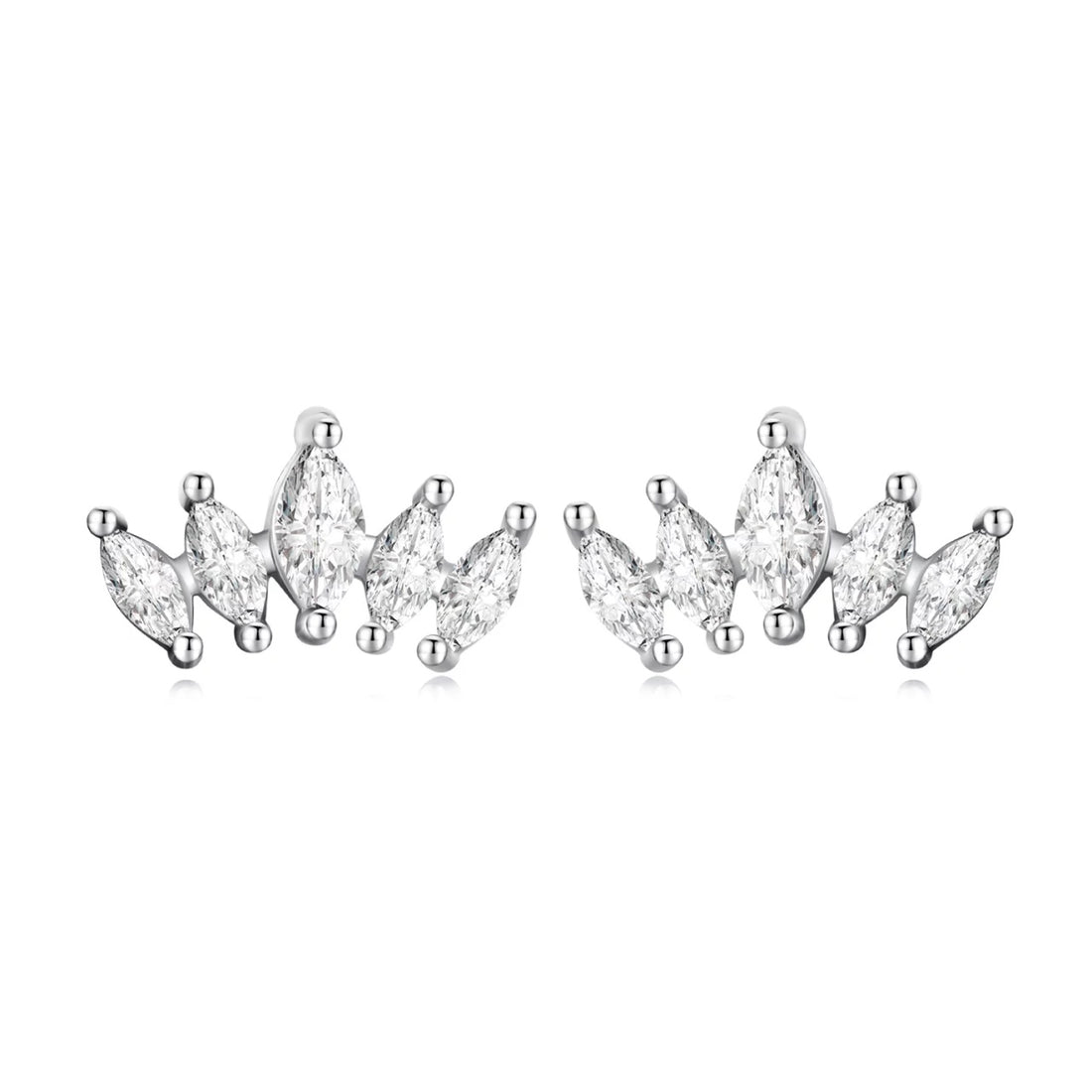 Cercei din argint Crystal Crown, Argint 925, Pentru Femei