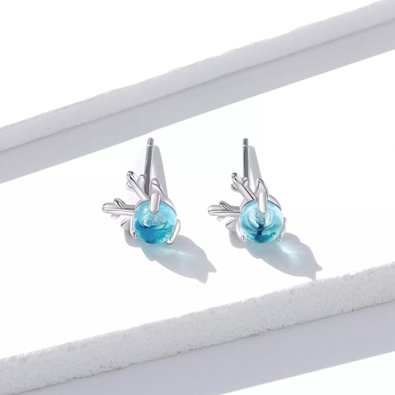 Cercei din argint Crystal Deer, Argint 925, Pentru Femei 0.79g