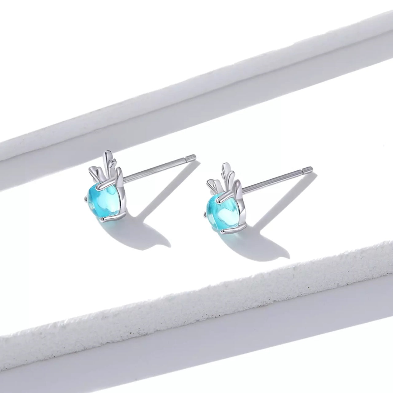 Cercei din argint Crystal Deer, Argint 925, Pentru Femei 0.79g