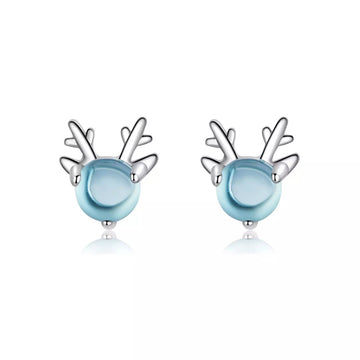 Cercei din argint Crystal Deer, Argint 925, Pentru Femei 0.79g