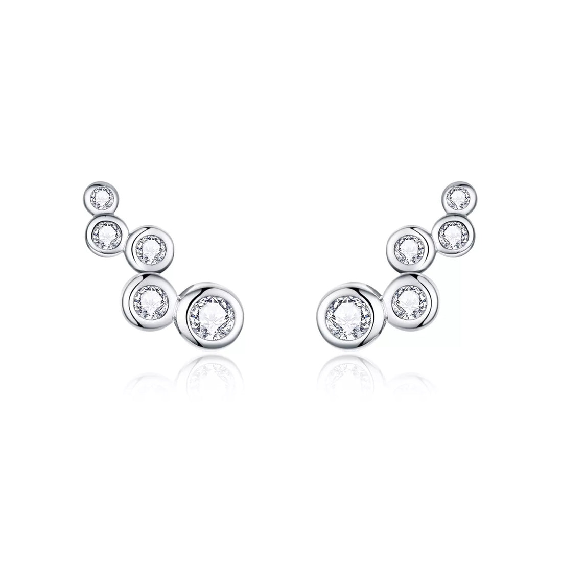 Cercei din argint Crystal Dots, Argint 925, Pentru Femei