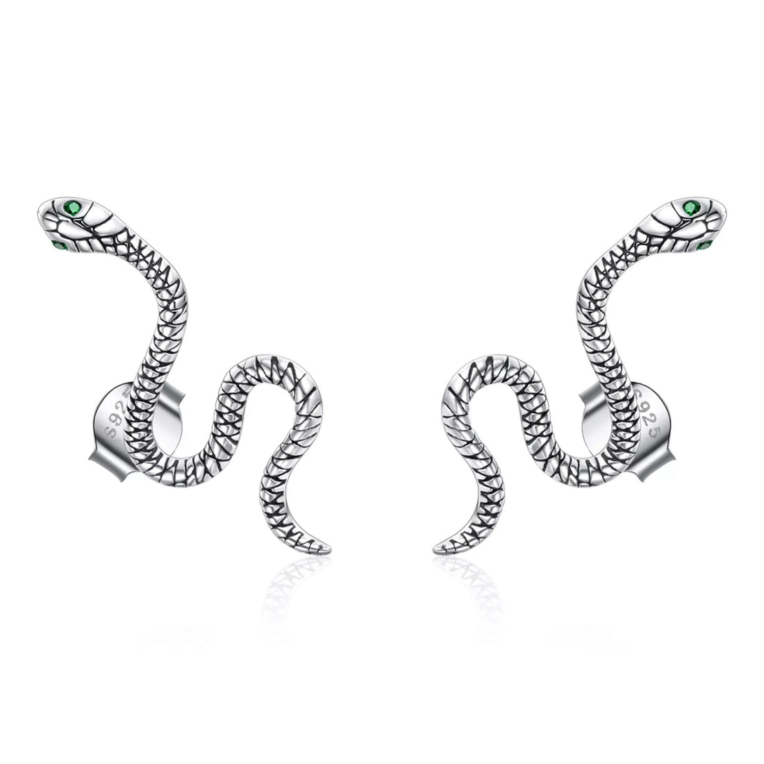 Cercei din argint Crystal Snake, Argint 925, Pentru Femei