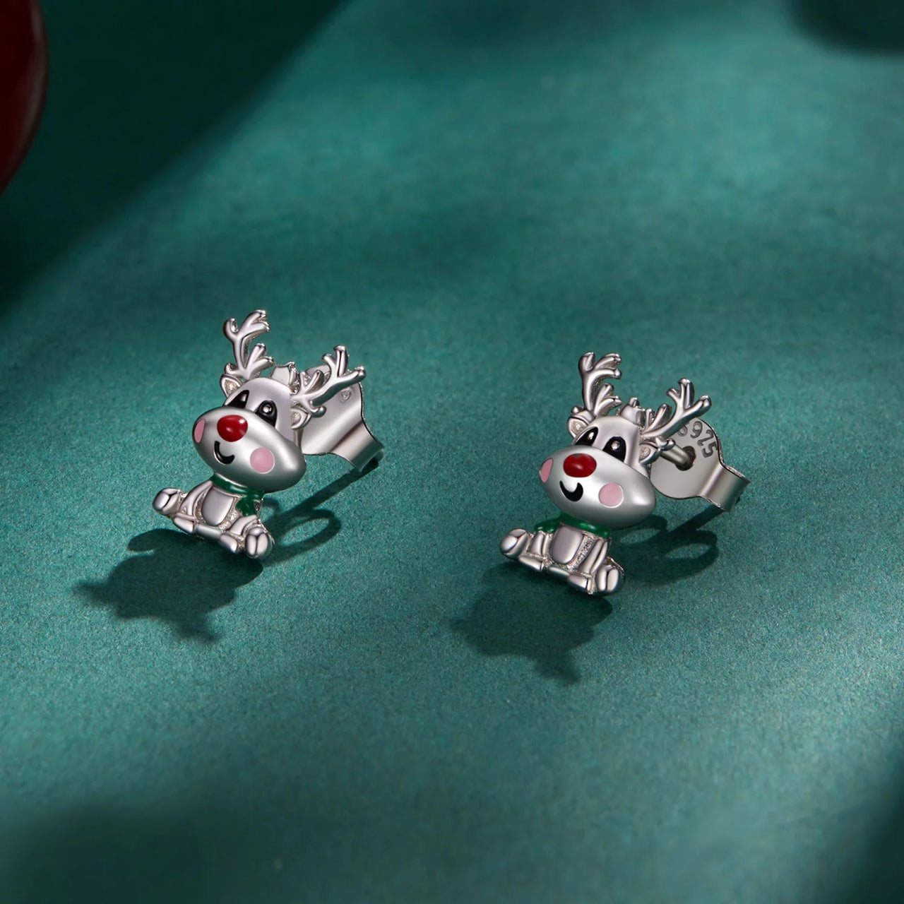Cercei din argint Cute Reindeer, Argint 925, Pentru Femei