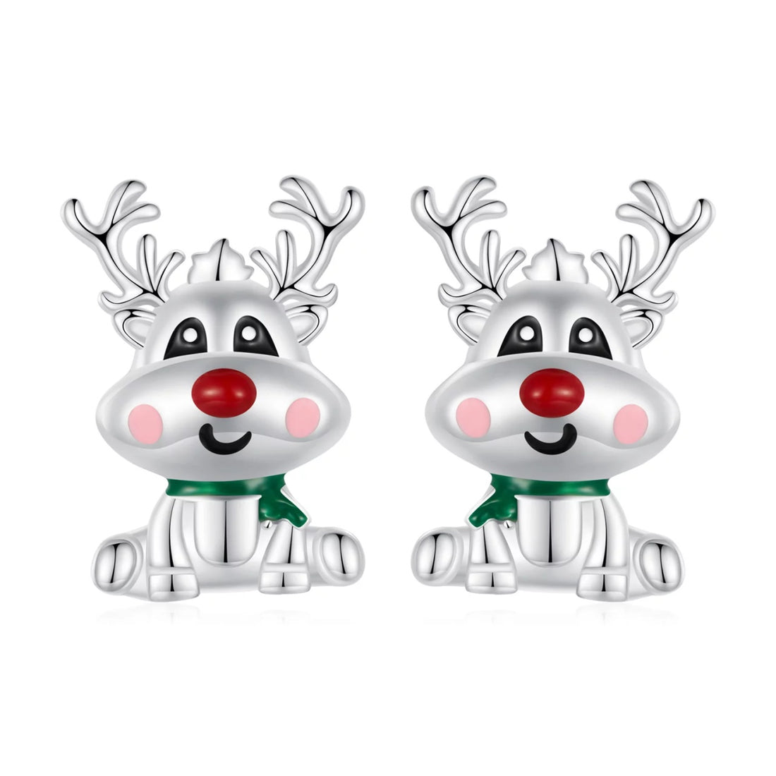 Cercei din argint Cute Reindeer, Argint 925, Pentru Femei