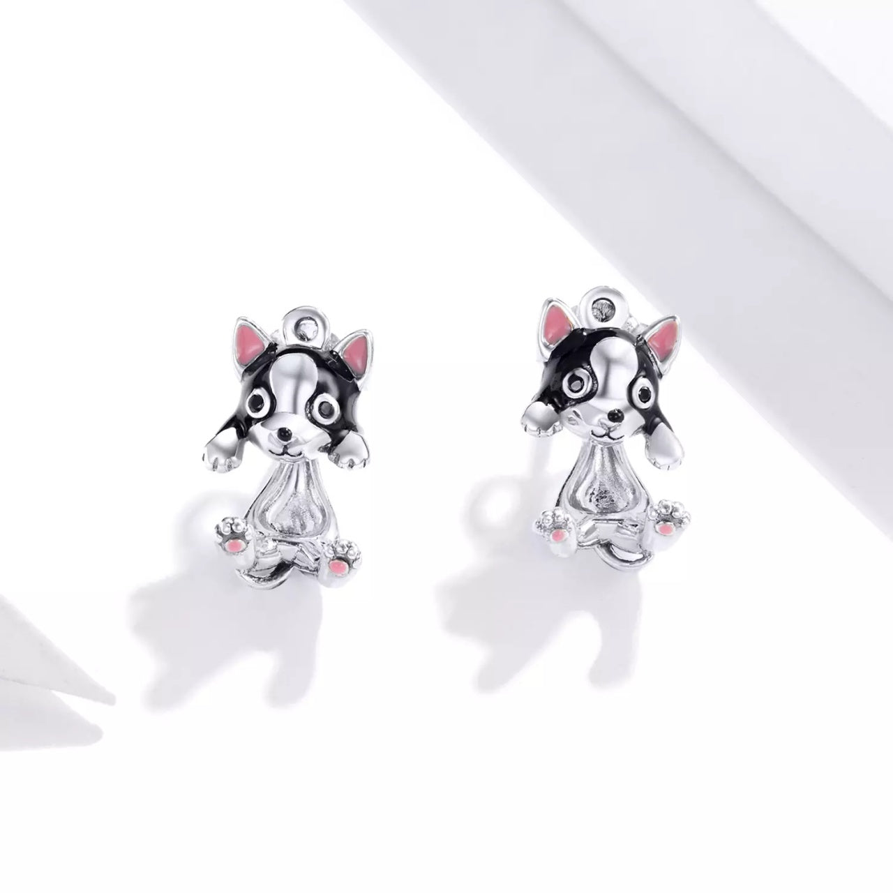 Cercei din argint Cute Silver Puppy, Argint 925, Pentru Femei